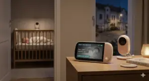 Baby monitor video pentru monitorizarea bebelușului în timpul somnului