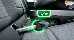 Instalare Stabilă Sistem de fixare ISOFIX securizat cu indicator de instalare corectă pentru scaune auto copii.